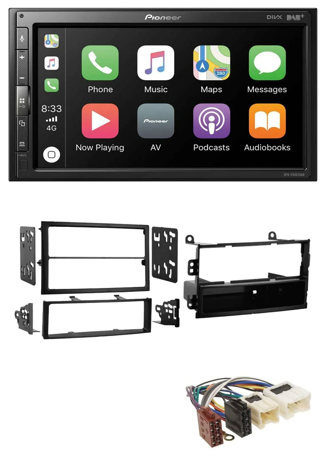 Pioneer USB MP3 DAB 2DIN Bluetooth Autoradio für Nissan 350Z Roadster 02-05