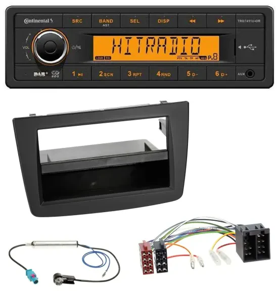 Continental 1DIN DAB MP3 AUX USB Autoradio für Alfa Romeo Mito 955 08-14 ISO sch