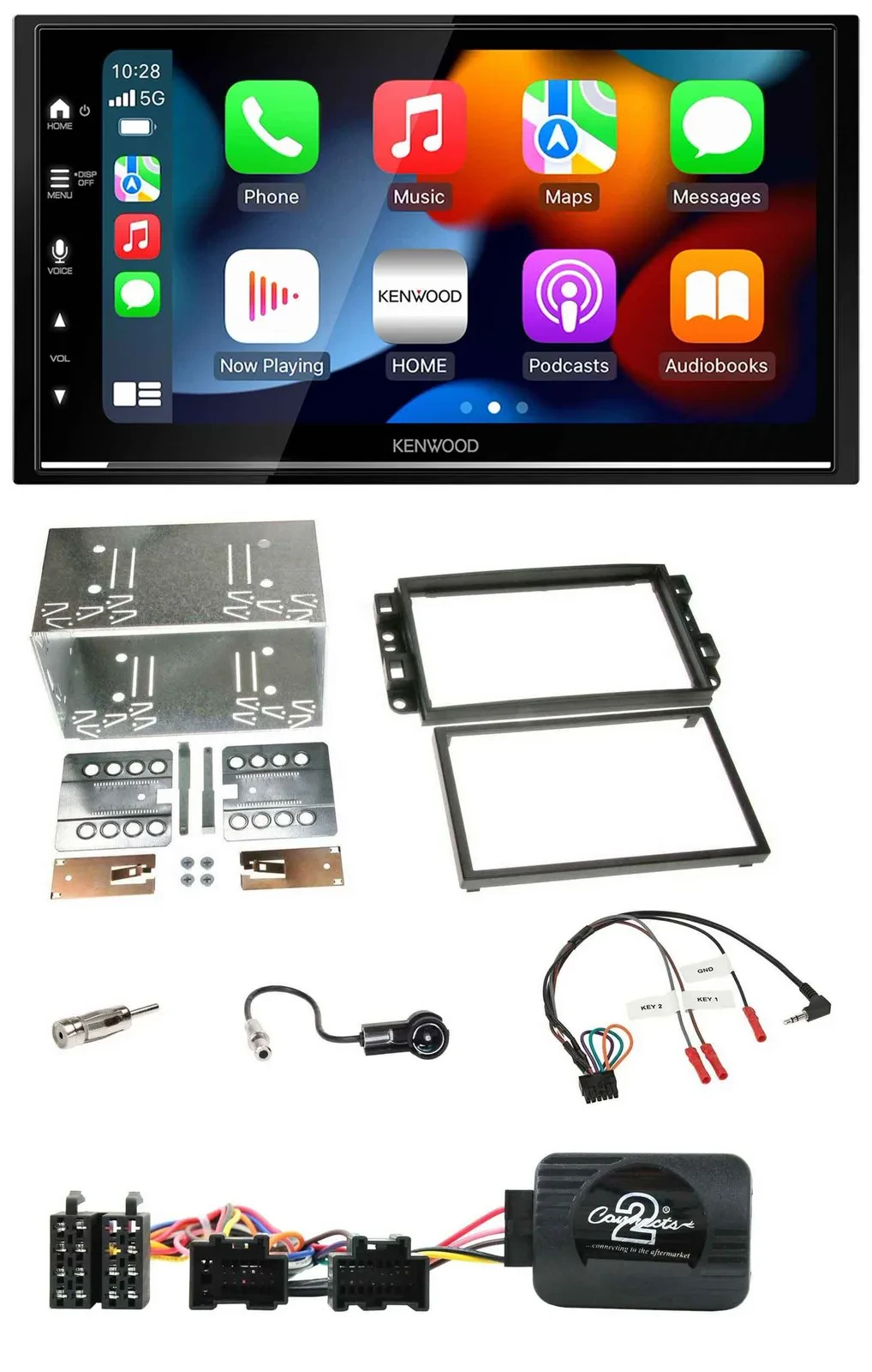 Kenwood DAB USB Bluetooth 2DIN Lenkrad Autoradio für Chevrolet Aveo Captiva 2006