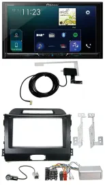 Pioneer 2DIN DAB USB Lenkrad Bluetooth Autoradio für Kia Sportage III 10-15 schw