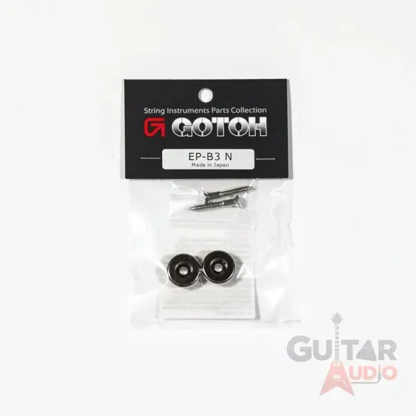 Gotoh EP-B3-N Guitar Strap Buttons Set w/ Screws, NICKEL