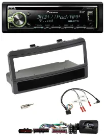 Автомагнитола для Ford Mondeo 2000–2002 Pioneer CD, DAB, USB, MP3, чёрная, совместима с кнопками на руле, с карманом