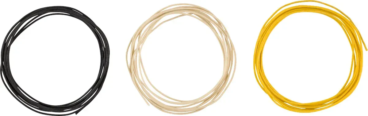 Genuine Fender Pure Vintage Cloth Wire, 22 AWG, Black, White, Yellow, 10'