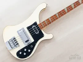 1976 Rickenbacker 4001 Vintage Neck Through Bass White, 100% Original w/ Case