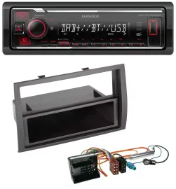 Автомагнитола Kenwood Bluetooth, USB, DAB для Citroen Jumper (2006–2011), разъём Quadlock