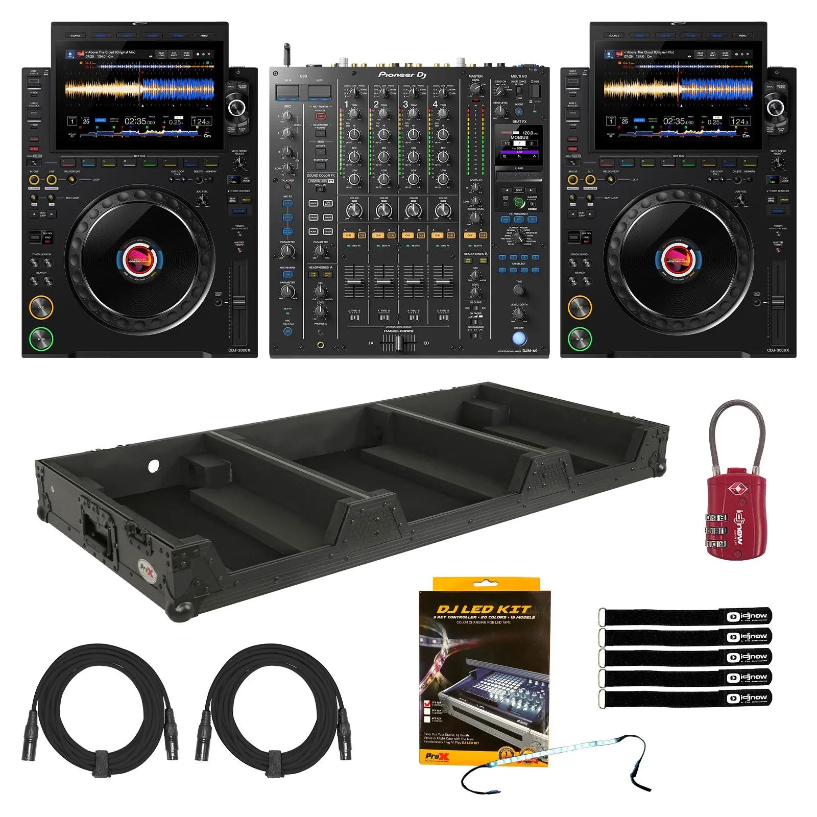 DJ-комплект AlphaTheta 2x CDJ-3000X + DJM-A9 (набор) с кейсом