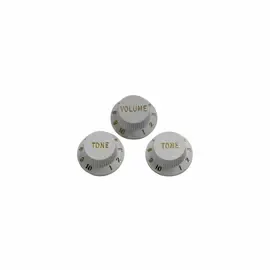 Ручки потенциометров для элеккрогитары Fender Vol&Tone Knobs Set White - Original Stratocaster