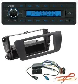 VDO AUX Bluetooth USB MP3 Autoradio für Seat Ibiza 6J ab 08 nitschwarz AN1