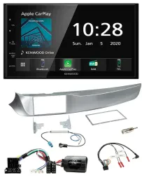Kenwood Bluetooth Lenkrad DAB USB 2DIN Autoradio für Alfa Giulietta 2010-2014 94