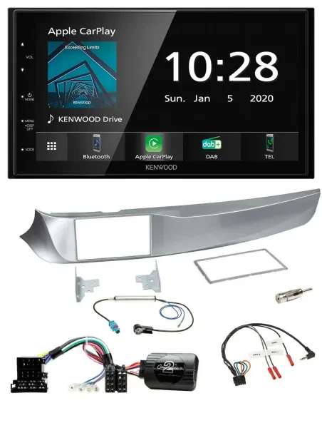 Kenwood Bluetooth Lenkrad DAB USB 2DIN Autoradio für Alfa Giulietta 2010-2014 94