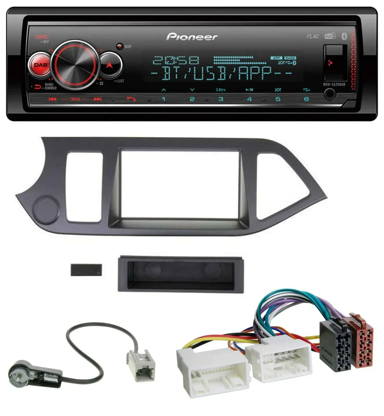 Автомагнитола Pioneer Bluetooth USB MP3 DAB для Kia Picanto (с 2011), без Start-Stop