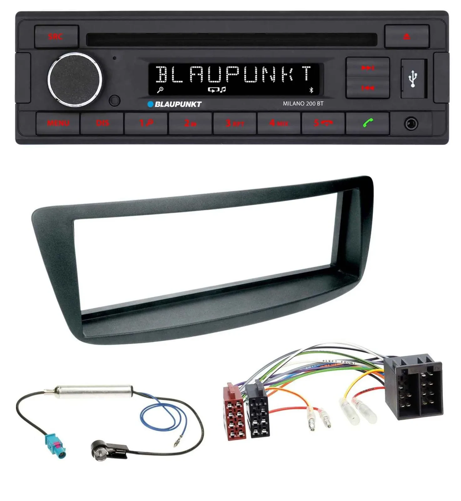 Blaupunkt MP3 USB CD Bluetooth AUX Autoradio für Citroen C1 Peugeot 107 Fakra Ph