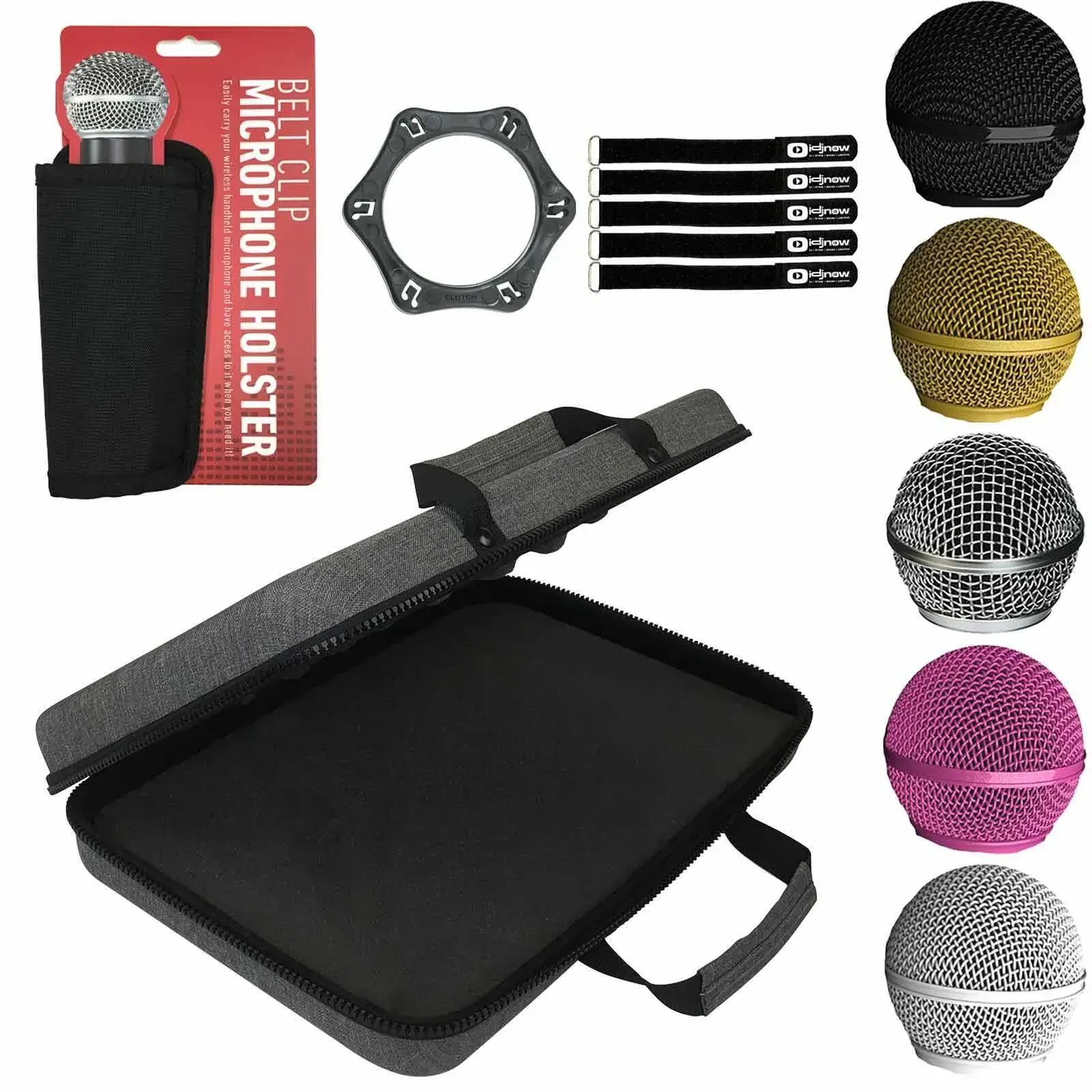 Аксессуары для микрофона Clutch (набор) с мягким кейсом и цветными сменными решётками