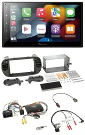 Pioneer DAB Bluetooth 2DIN USB Lenkrad Autoradio für Fiat 500 14-15 soft touch