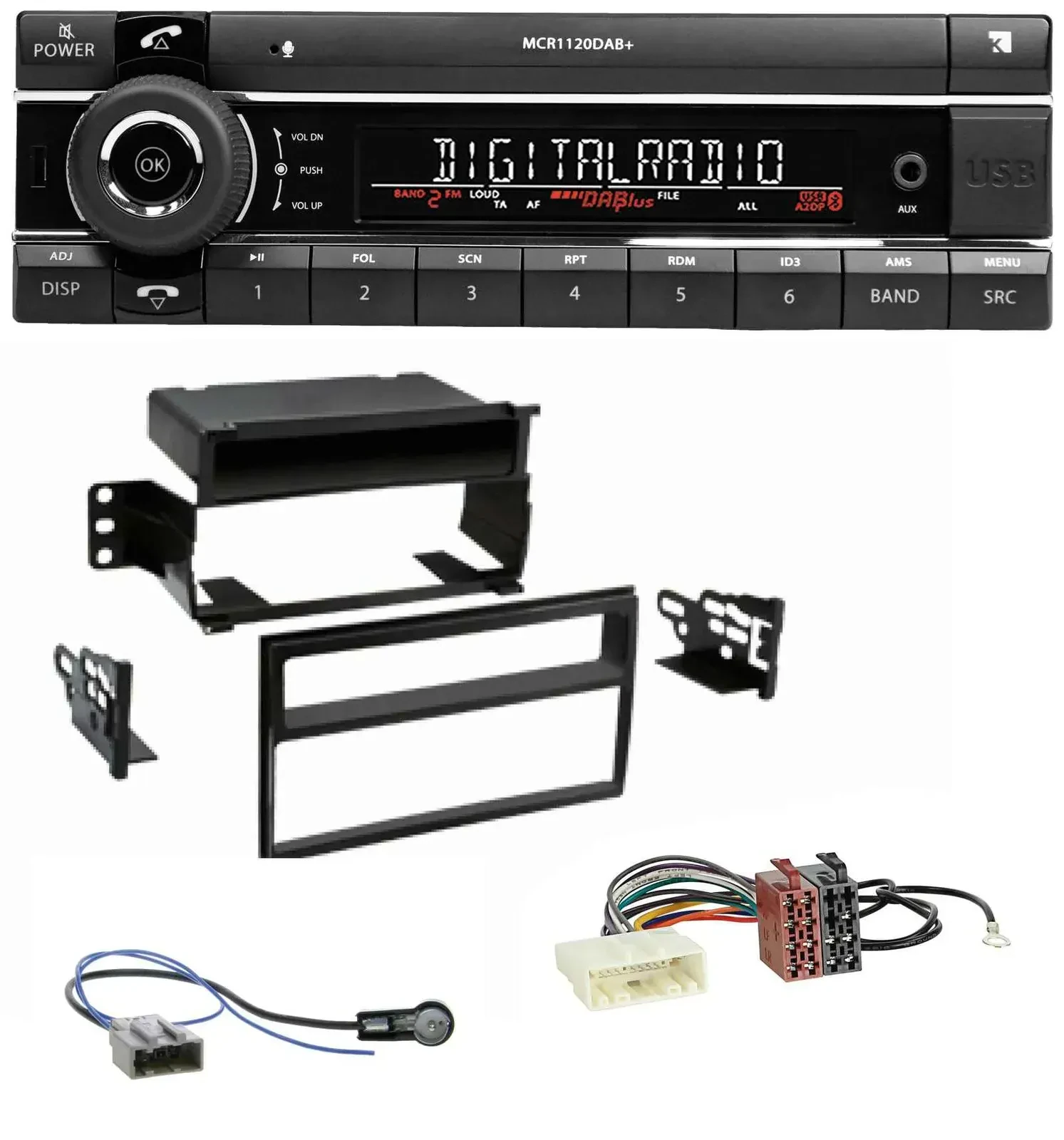 Kienzle Bluetooth MP3 USB DAB Autoradio für Nissan Tiida Versa C11 2007-2011