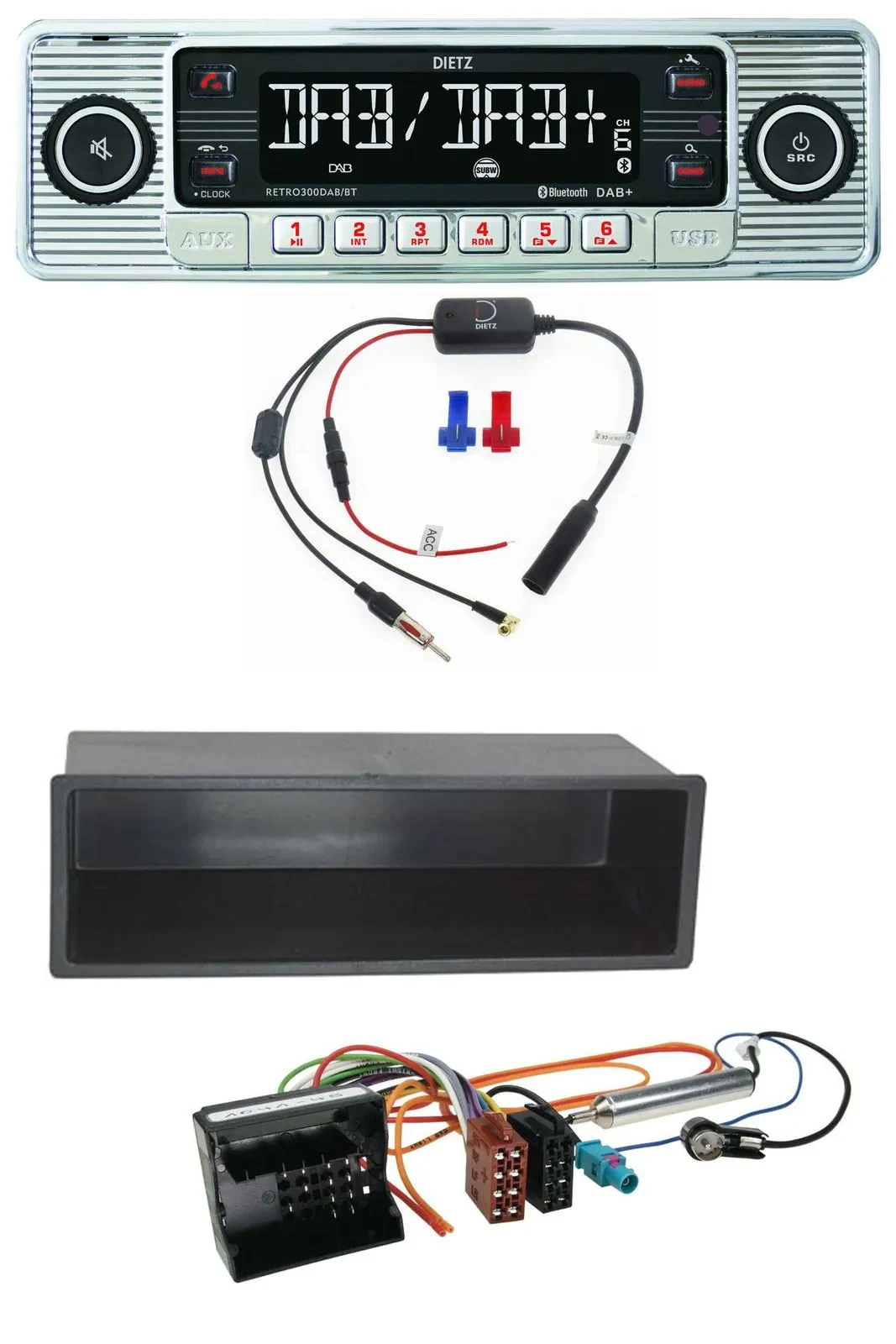 Dietz DAB USB MP3 Bluetooth Autoradio für Citroen Berlingo, C2, C3, Jumpy