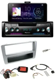 Автомагнитола для Honda Civic 2001–2003 Pioneer USB, Bluetooth, DAB, серебристая