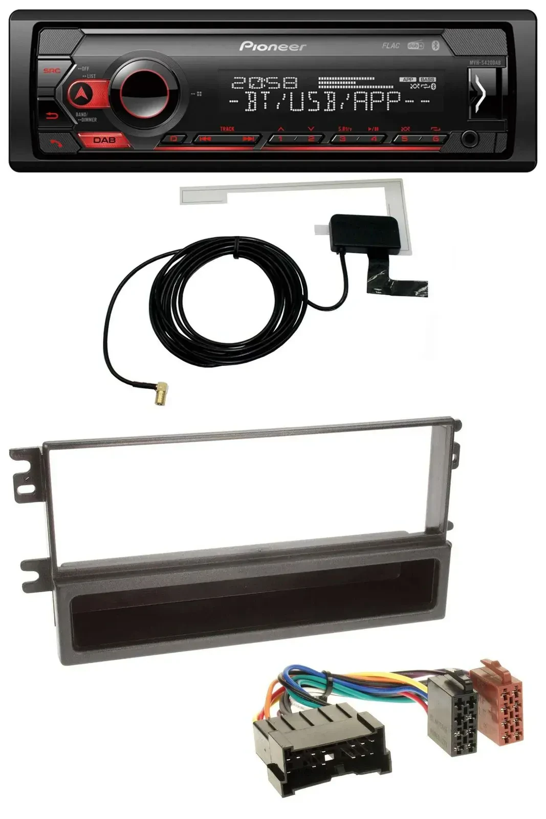 Автомагнитола для Kia Shuma 2, Sephia II, Mentor Pioneer DAB, USB, MP3, Bluetooth