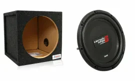 Cerwin-Vega HS122D 250W 12" Shallow Car Subwoofer w/ Free 12" Single Sealed Box