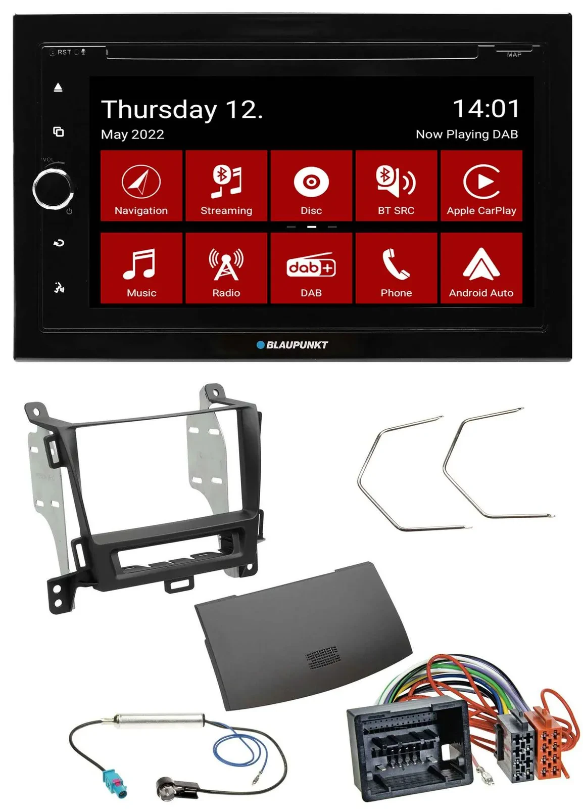 Blaupunkt MP3 DVD Bluetooth DAB 2DIN USB Autoradio für Opel Zafira ab 12 jet bla