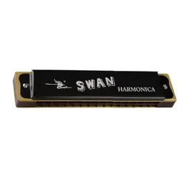 Губная гармошка тремоло Swan SW16-1-BK С
