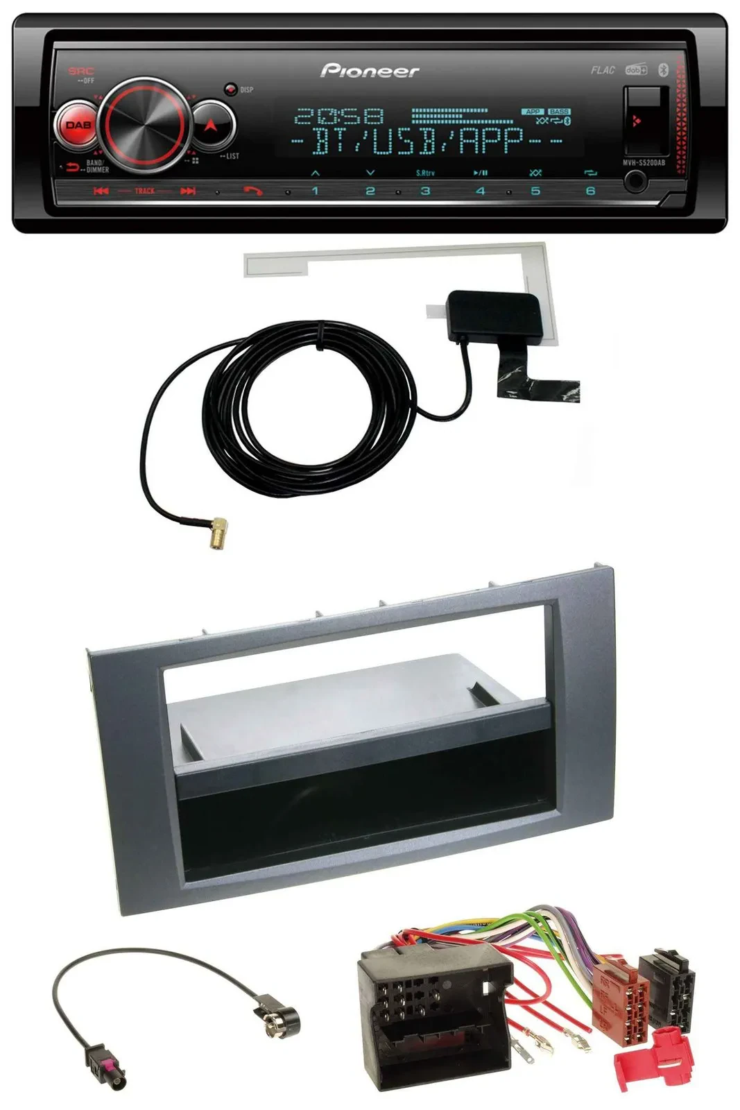 Автомагнитола Pioneer Bluetooth, DAB, USB, MP3 для Ford Focus/C-Max/Galaxy/S-Max (2003–2007)