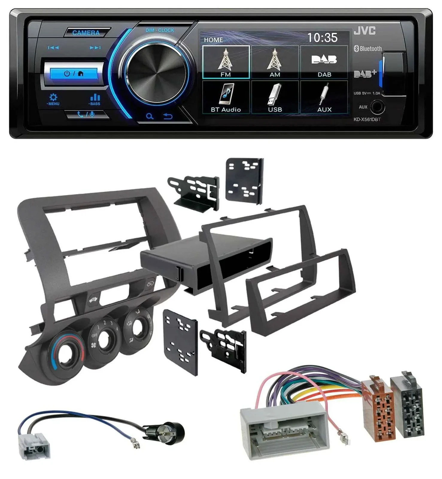 Автомагнитола для Honda Fit (US) 2006–2007 JVC Bluetooth, MP3, USB, DAB