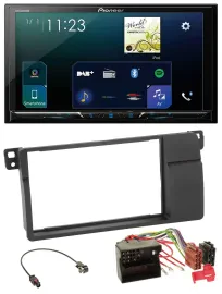 Pioneer MP3 Bluetooth USB 2DIN DAB Autoradio für BMW 3er E46 Quadlock großem Nav