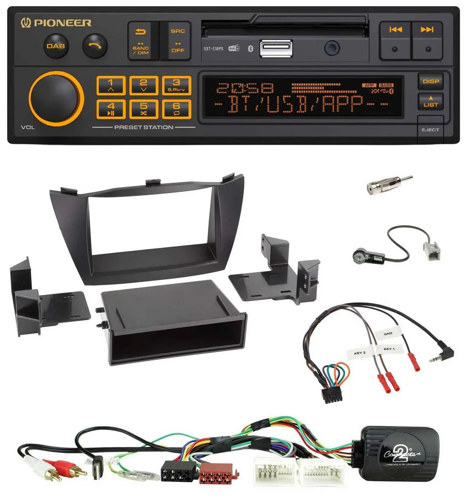 Pioneer DAB Lenkrad USB Bluetooth Autoradio für Hyundai Tucson 2010-2015