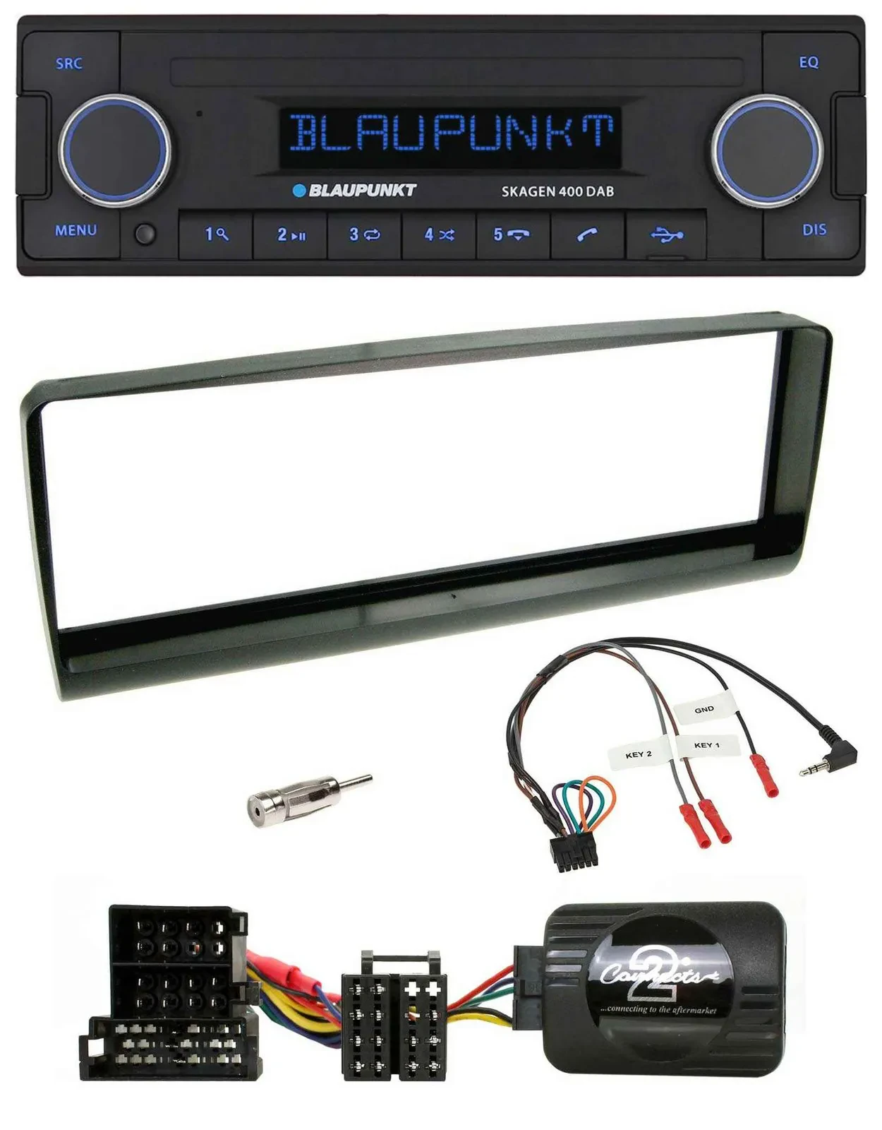 Автомагнитола для Alfa Romeo 156 (2000–2001) Blaupunkt DAB, USB, Bluetooth, черная