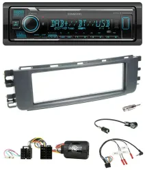 Kenwood Bluetooth Lenkrad DAB USB Autoradio für Smart ForFour 04-06 W454 Audio 2