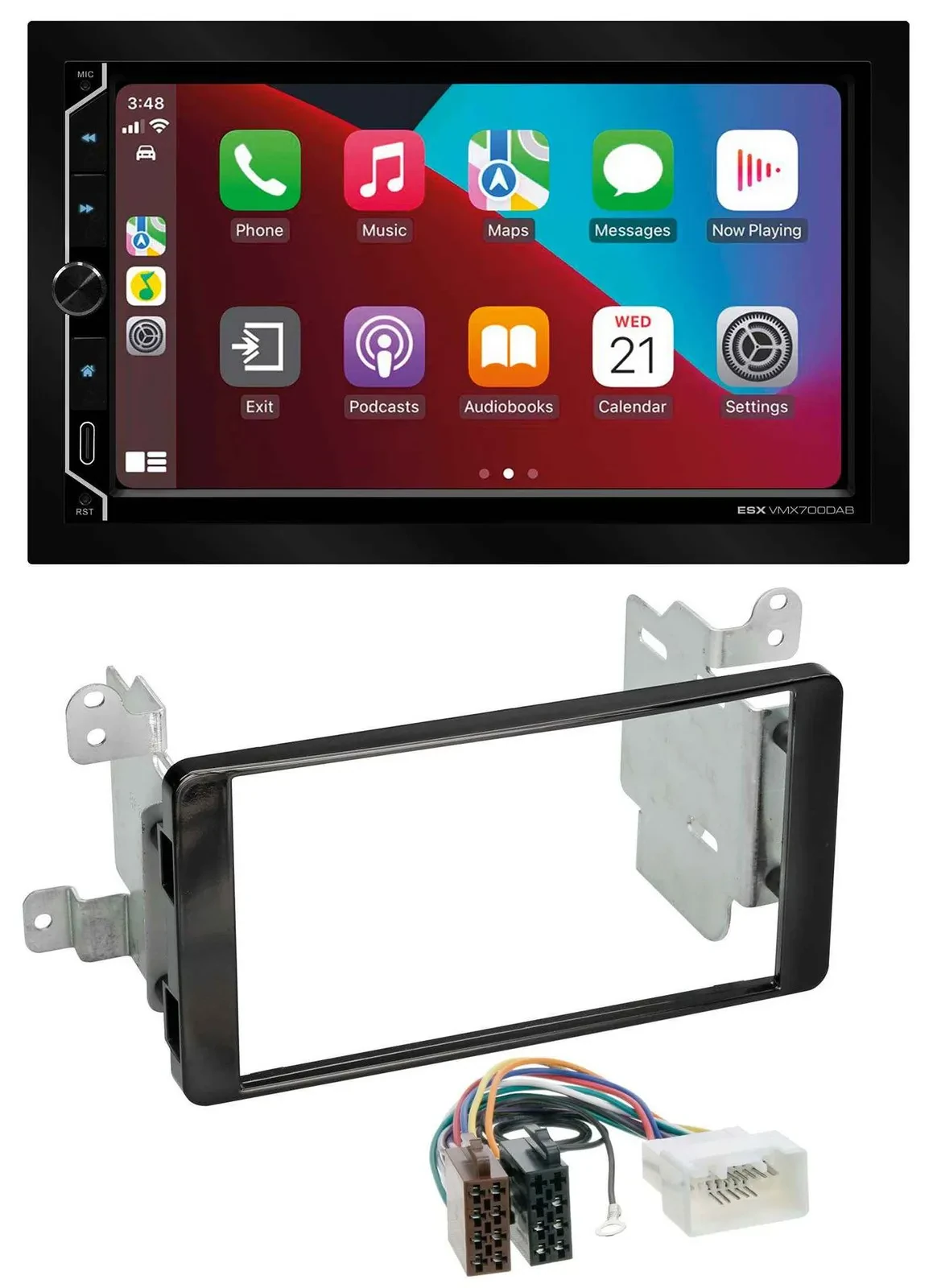 ESX 2DIN DAB USB MP3 Bluetooth Autoradio für Mitsubishi Outlander ab 2012