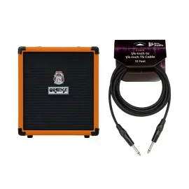 Orange Amps Crush Bass 25 Guitar Combo Amplifier with TS Guitar Cable Bundle