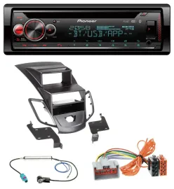 Автомагнитола Pioneer MP3, DAB, CD, Bluetooth, USB для Ford Fiesta (2008–2010) черный
