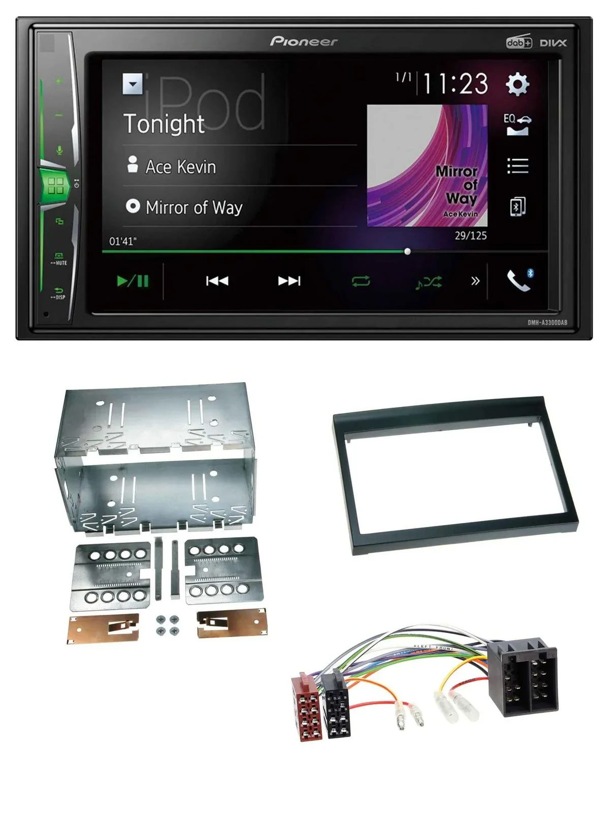 Автомагнитола Pioneer 2 DIN MP3 DAB USB Bluetooth для Porsche Boxster (1996–2004)