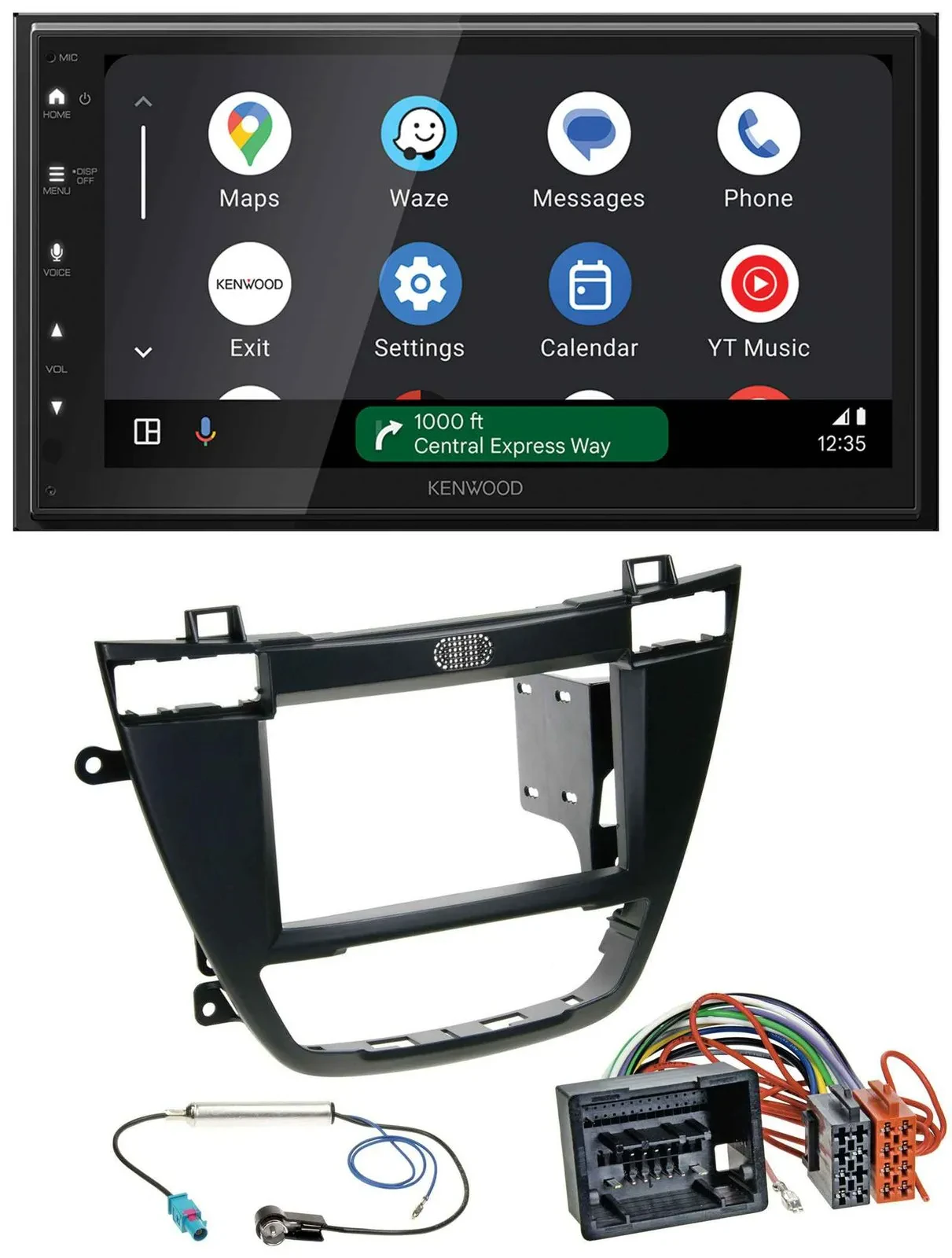 Kenwood DAB Bluetooth USB MP3 2DIN Autoradio für Opel Insignia 08-13 schwarz