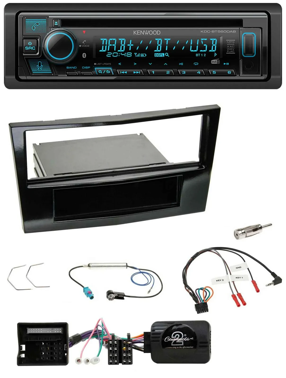 Kenwood Bluetooth DAB CD Lenkrad USB Autoradio für Opel Astra H Corsa D Zafira B