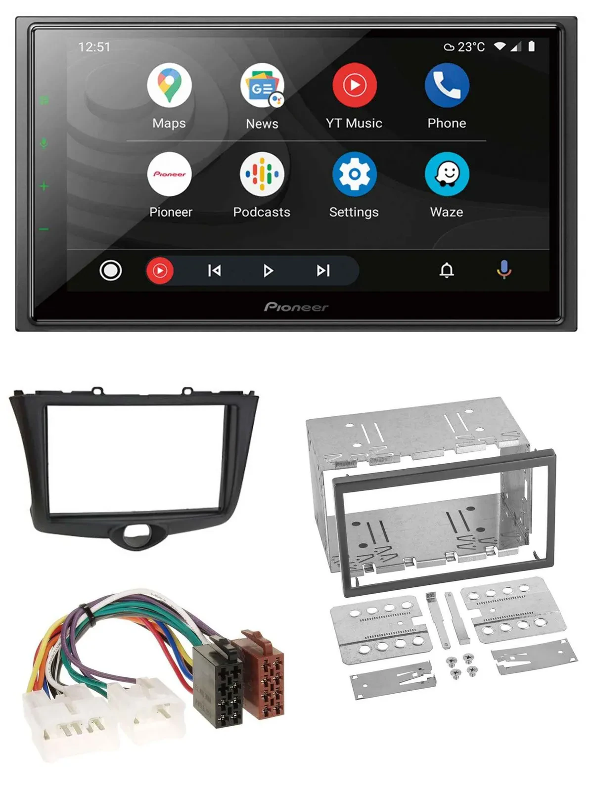 Автомагнитола для Toyota Yaris (2003–2005) Pioneer 2DIN, DAB, USB, Bluetooth