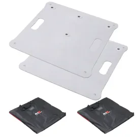 ProX X-POLARISWHX2PLATES Pair of Polaris Pole Base Plates in White idjnow