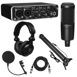 Behringer U-PHORIA UMC202HD USB Audio Interface, Bundle with AT2020 Microphone a