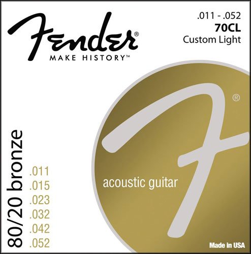 Струны для акустической гитары Fender 70cl 80/20 Bronze