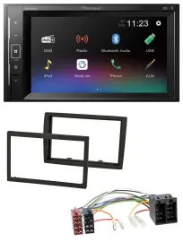 Pioneer DAB MP3 2DIN Bluetooth USB Autoradio für Citroen Jumper 11-21 Peugeot Bo