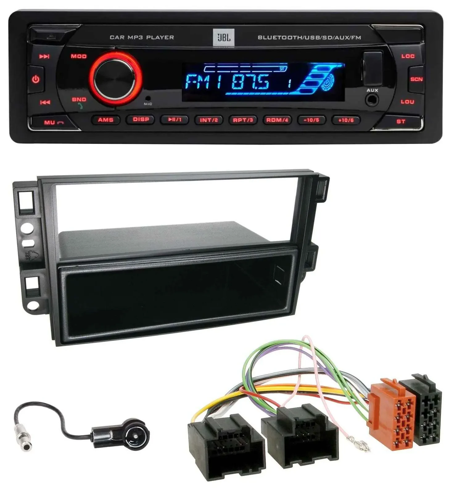 JBL AUX MP3 USB Bluetooth SD Autoradio für Chevrolet Aveo Epica Captiva 06-11