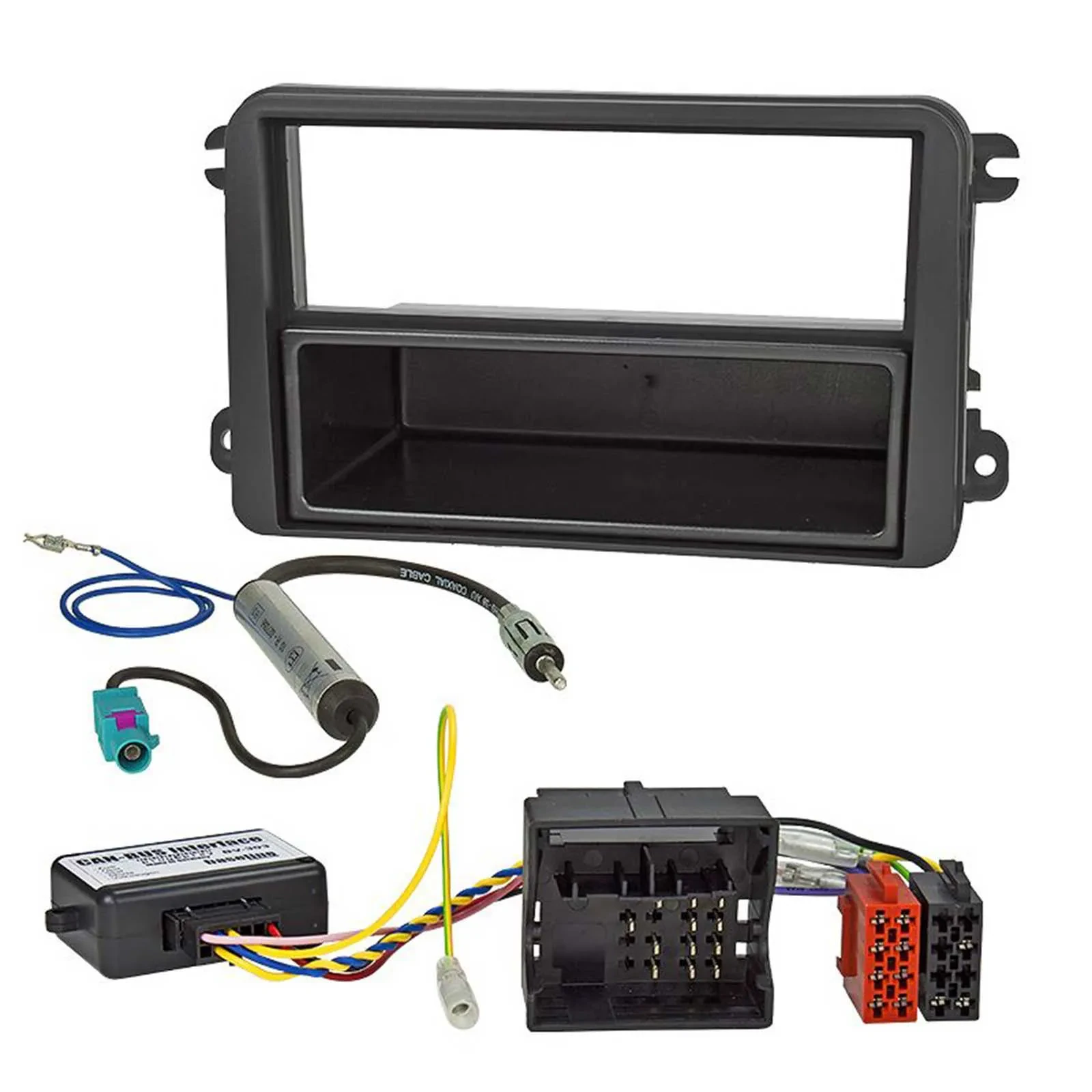 Установочный комплект для автомагнитолы Baseline CAN-Bus 1 DIN для VW Golf V/VI, Touran, Passat 3C, Caddy, EOS (набор)