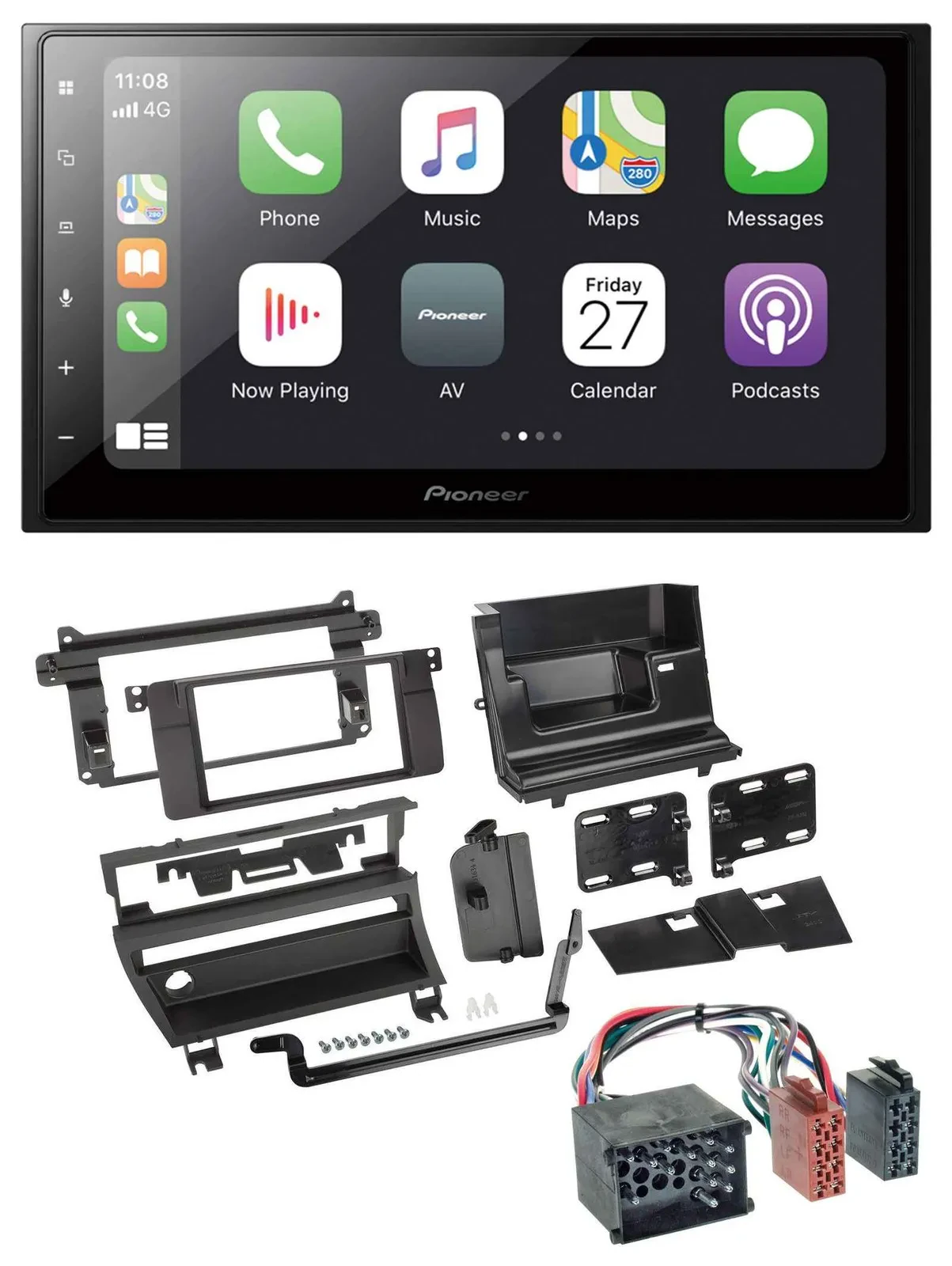 Автомагнитола Pioneer 2 DIN MP3 Bluetooth DAB USB для BMW 3 серии 1999–2002