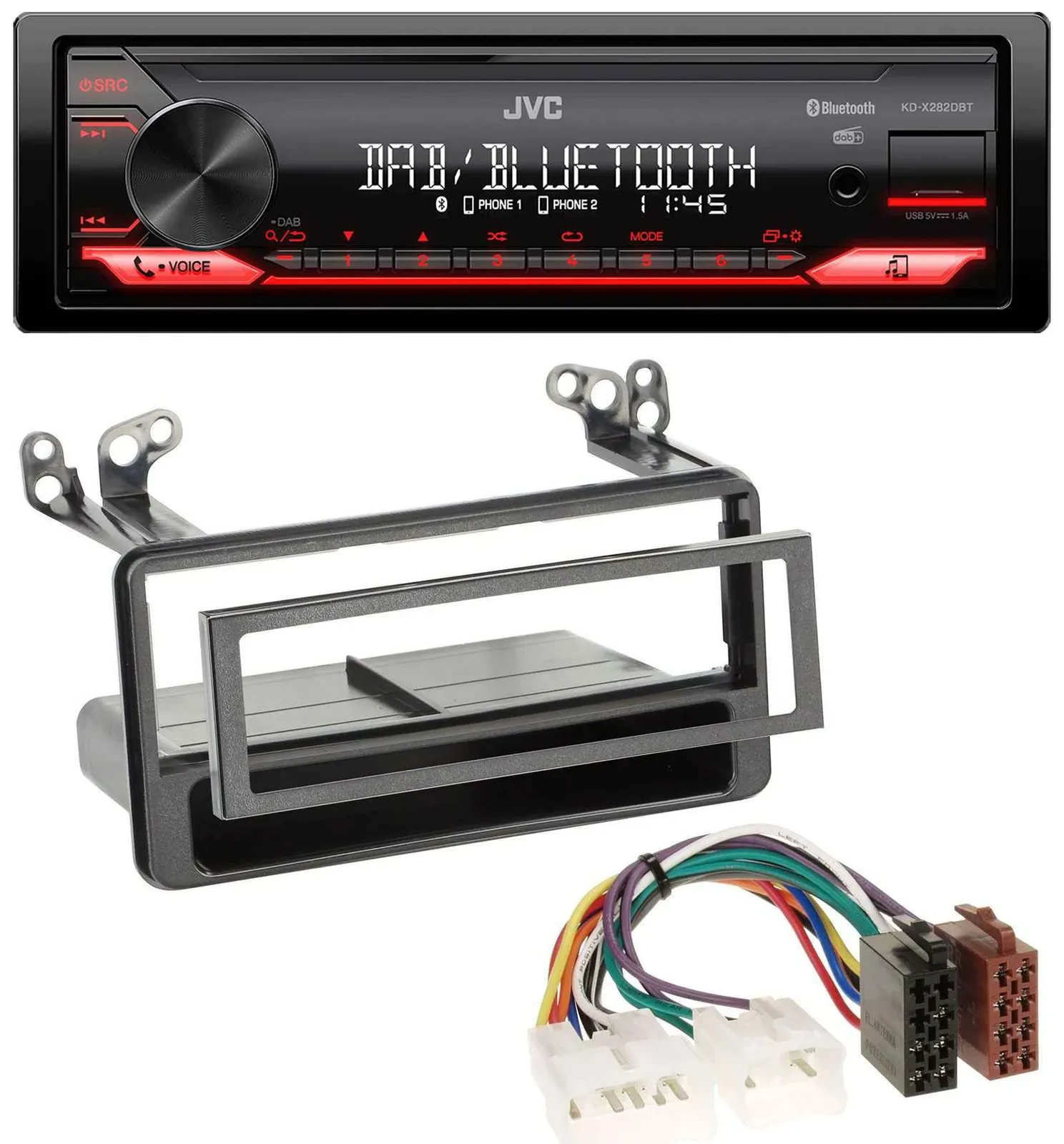 Автомагнитола для Toyota Avensis, Verso, Celica JVC Bluetooth, USB, DAB, MP3