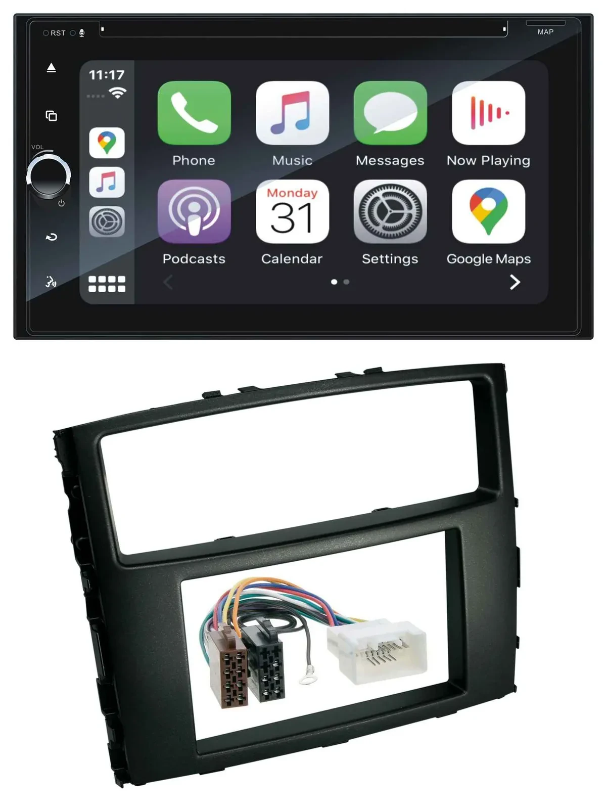 Blaupunkt 2DIN Bluetooth DAB USB DVD MP3 Autoradio für Mitsubishi Pajero 2006-20