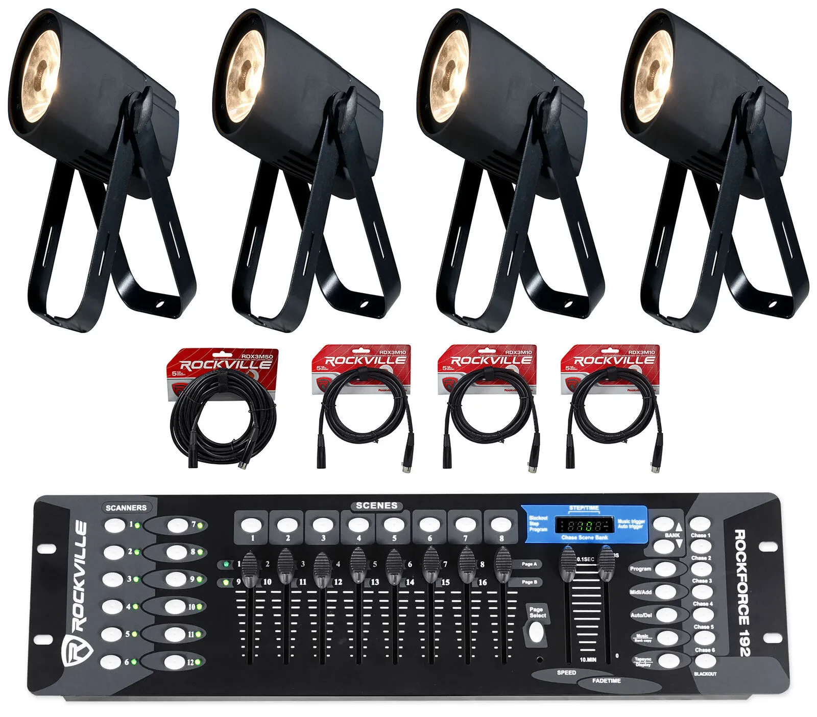 Светодиодный прибор American DJ SABER SPOT WW Compact LED с DMX-пультом и аксессуарами (4 штуки)