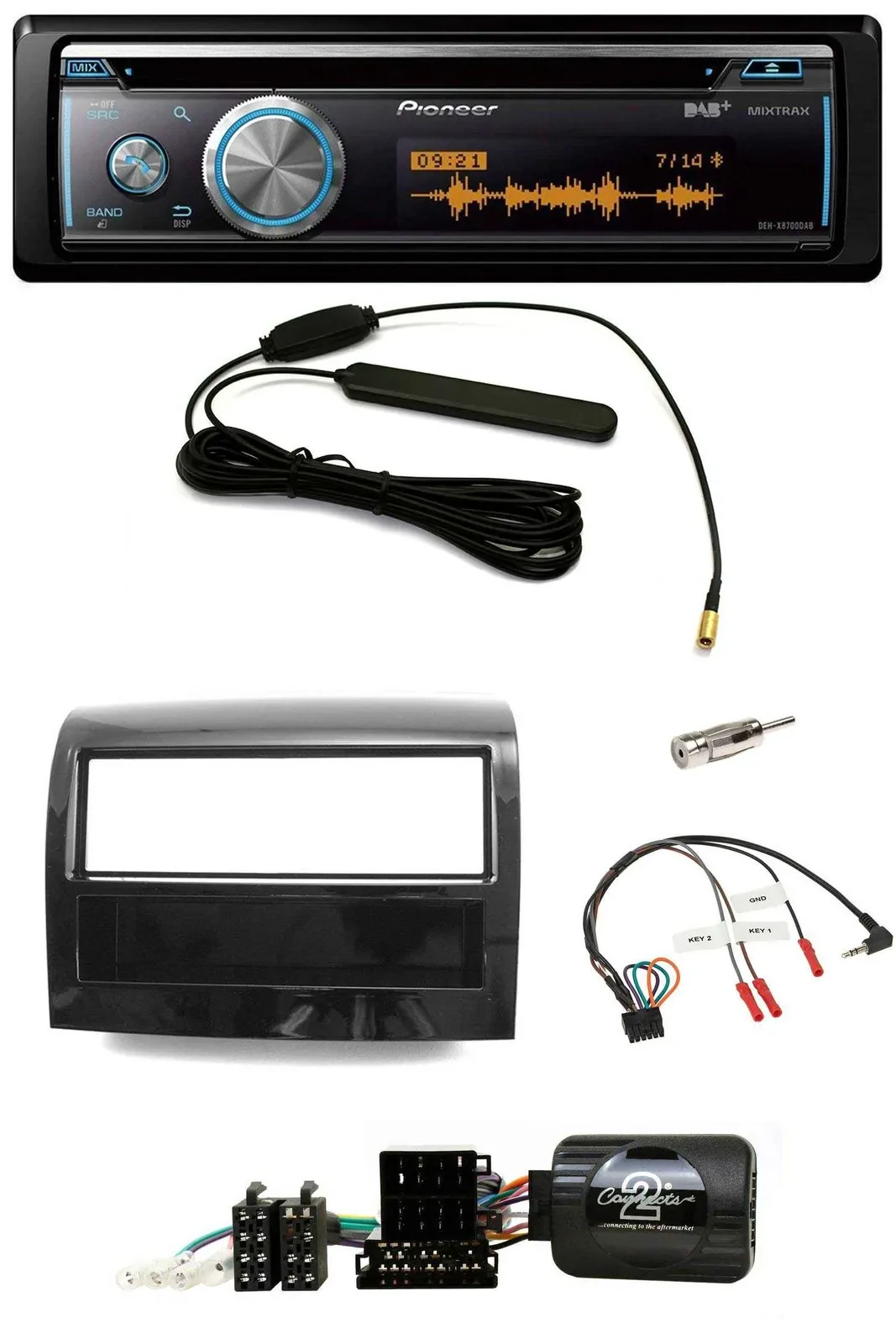 Pioneer CD USB Bluetooth DAB Lenkrad Autoradio für Fiat Ducato 2012-2015 Piano