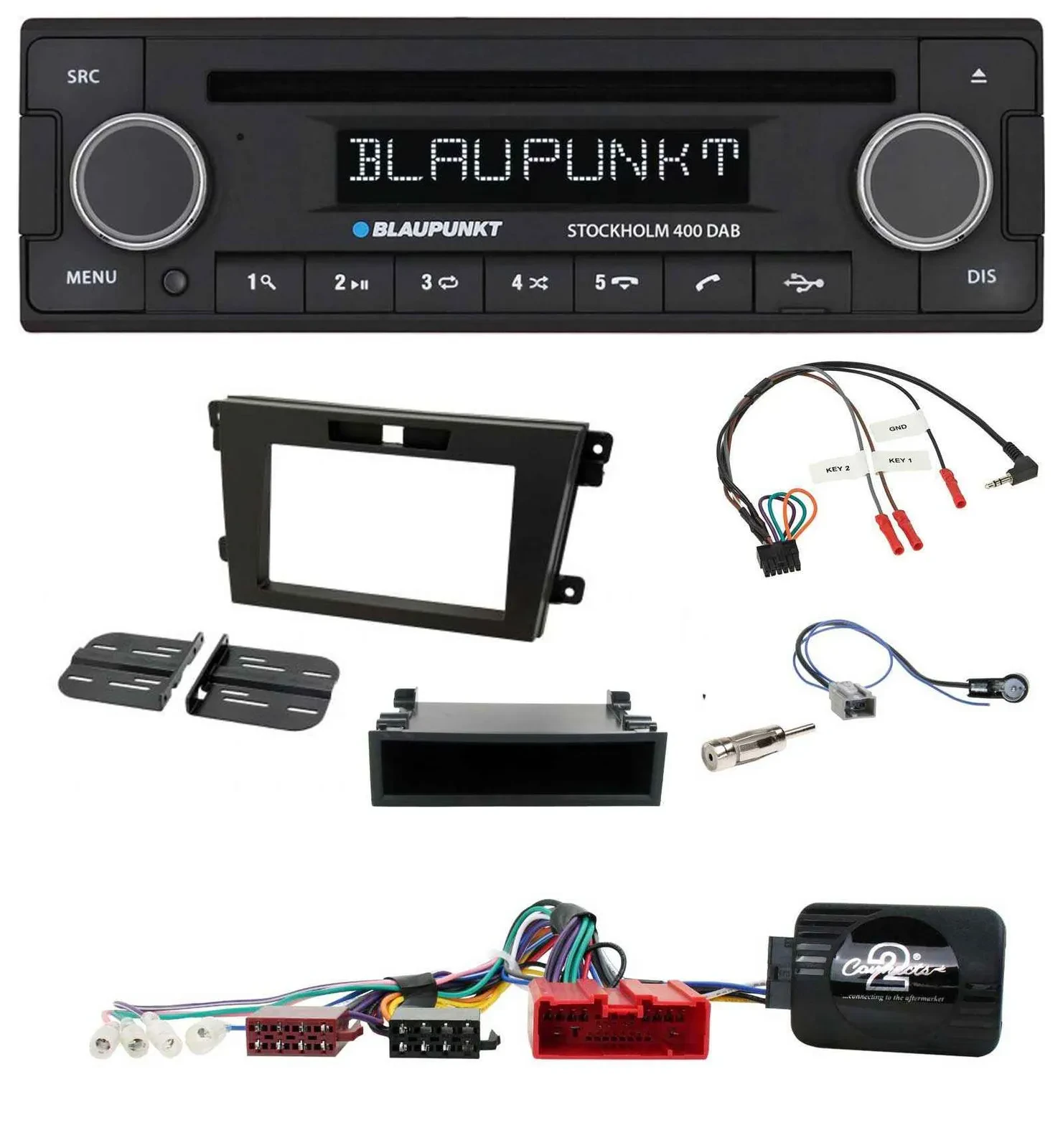 Blaupunkt Lenkrad Bluetooth DAB CD USB Autoradio für Mazda CX-7 2008-2010